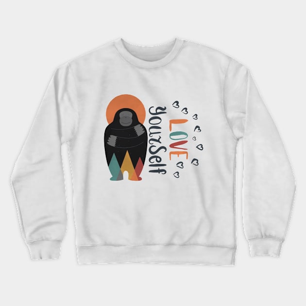 Love yourself monkey Crewneck Sweatshirt by francotankk